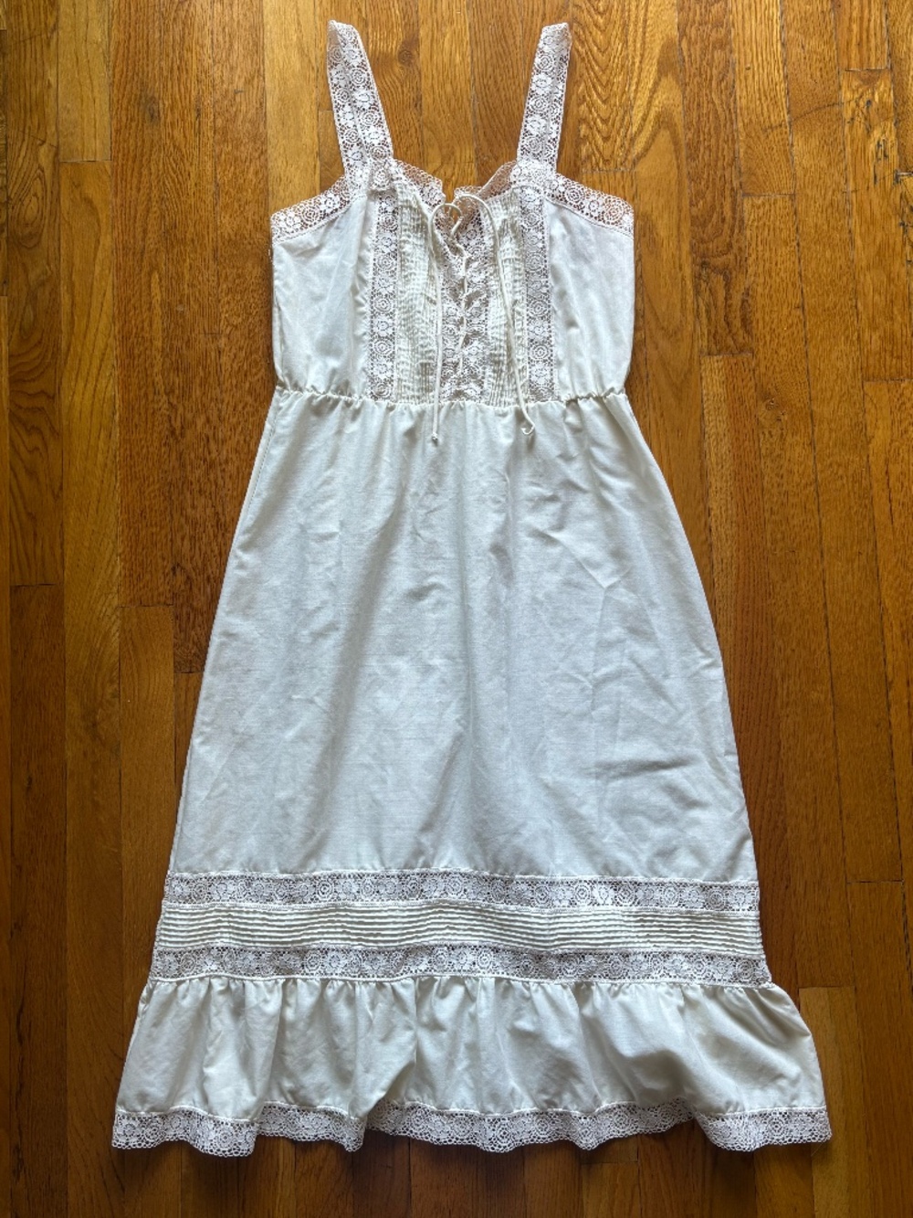 Rare Cream Vintage Barbizon Slip Prairie Dress, like new